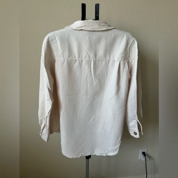 Beyove Womens long Sleeve Button down Shacket - Picture 2 of 5